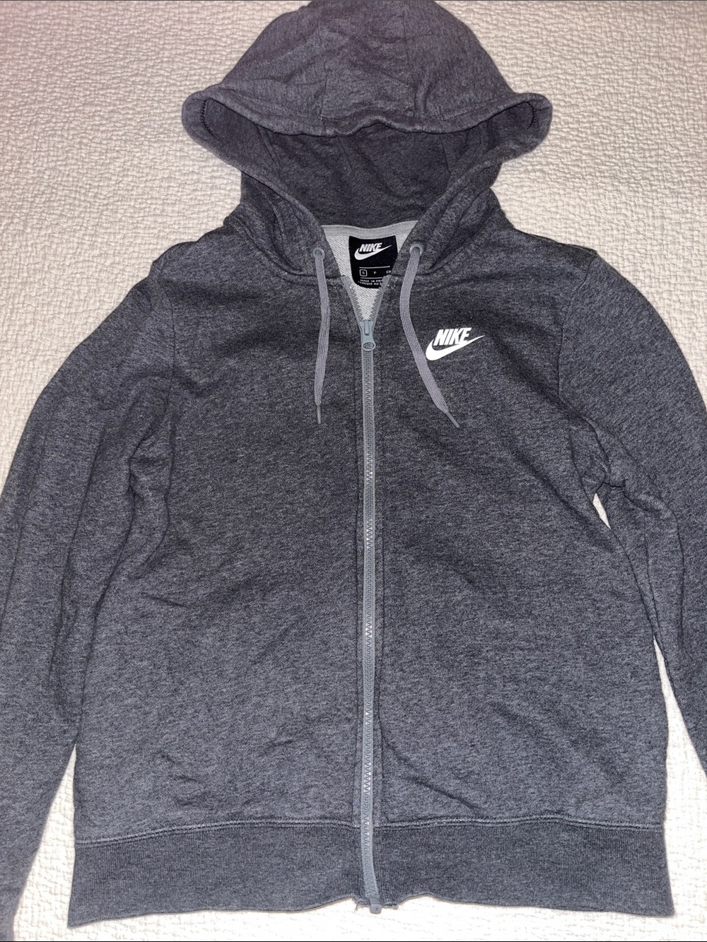 Nike Women's Dark Charcoal Zip-Up Hoodie Jacket